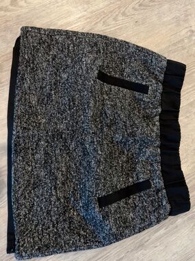 Ann Taylor Factory Gray and Black Tweed Mini Skirt